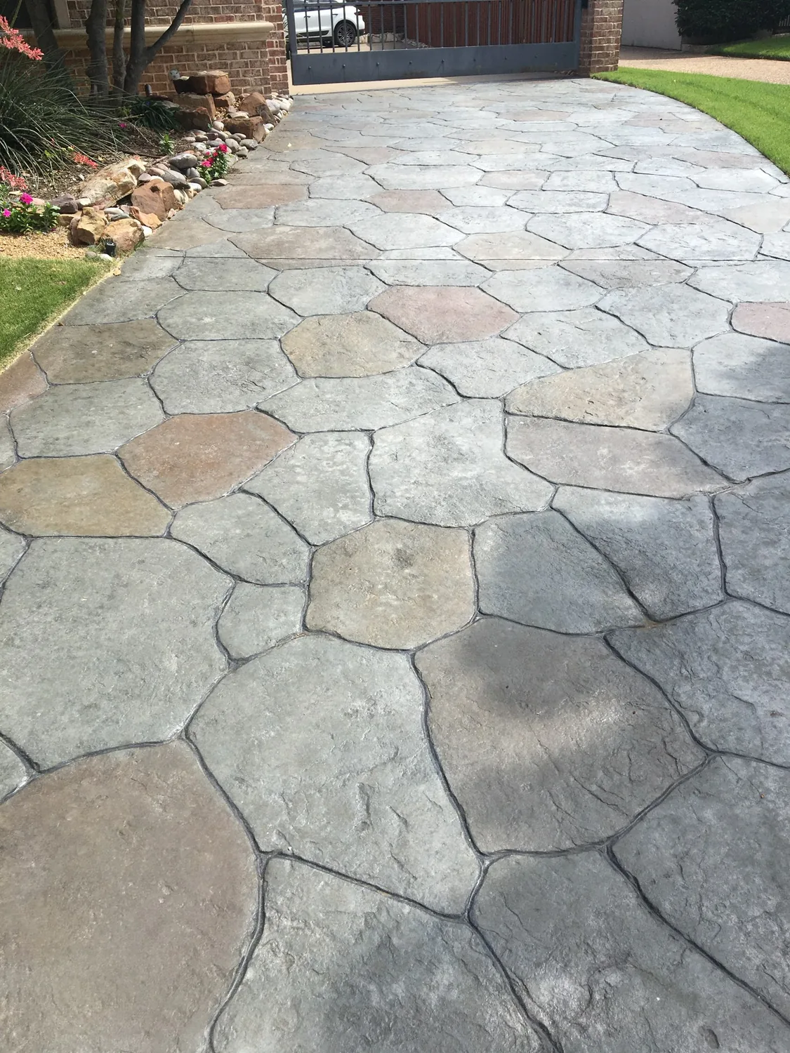 A stamped backyard transformation by Lucky&rsquo;s Concrete in Clearwater